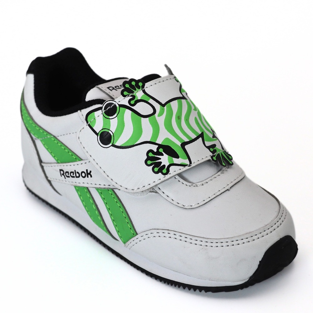 Reebok Royal Classic Jogger 2 KC Toddler 8 White Green Lizard Sneakers Casual